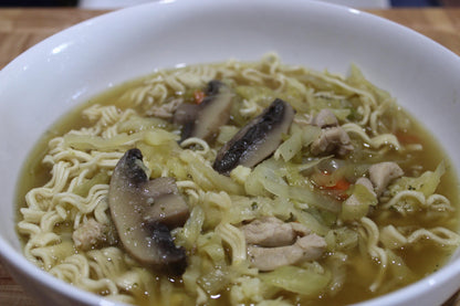 Ginger-Garlic Chicken Noodle Soup & Vegetables
