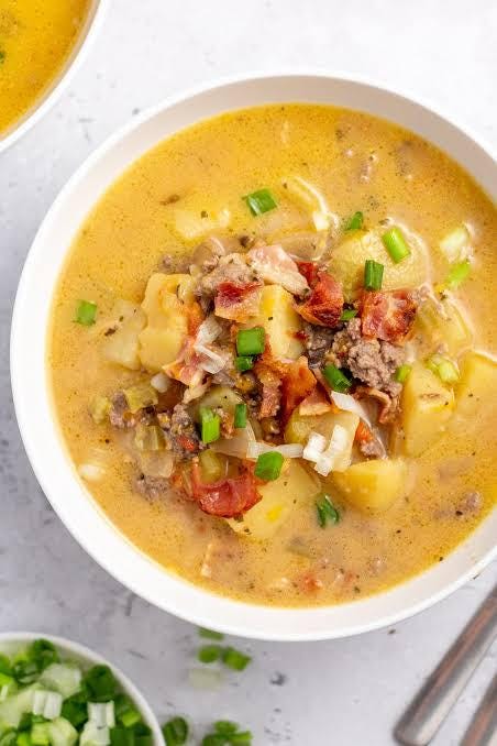 Sweet Potato, Potato & Bacon Soup